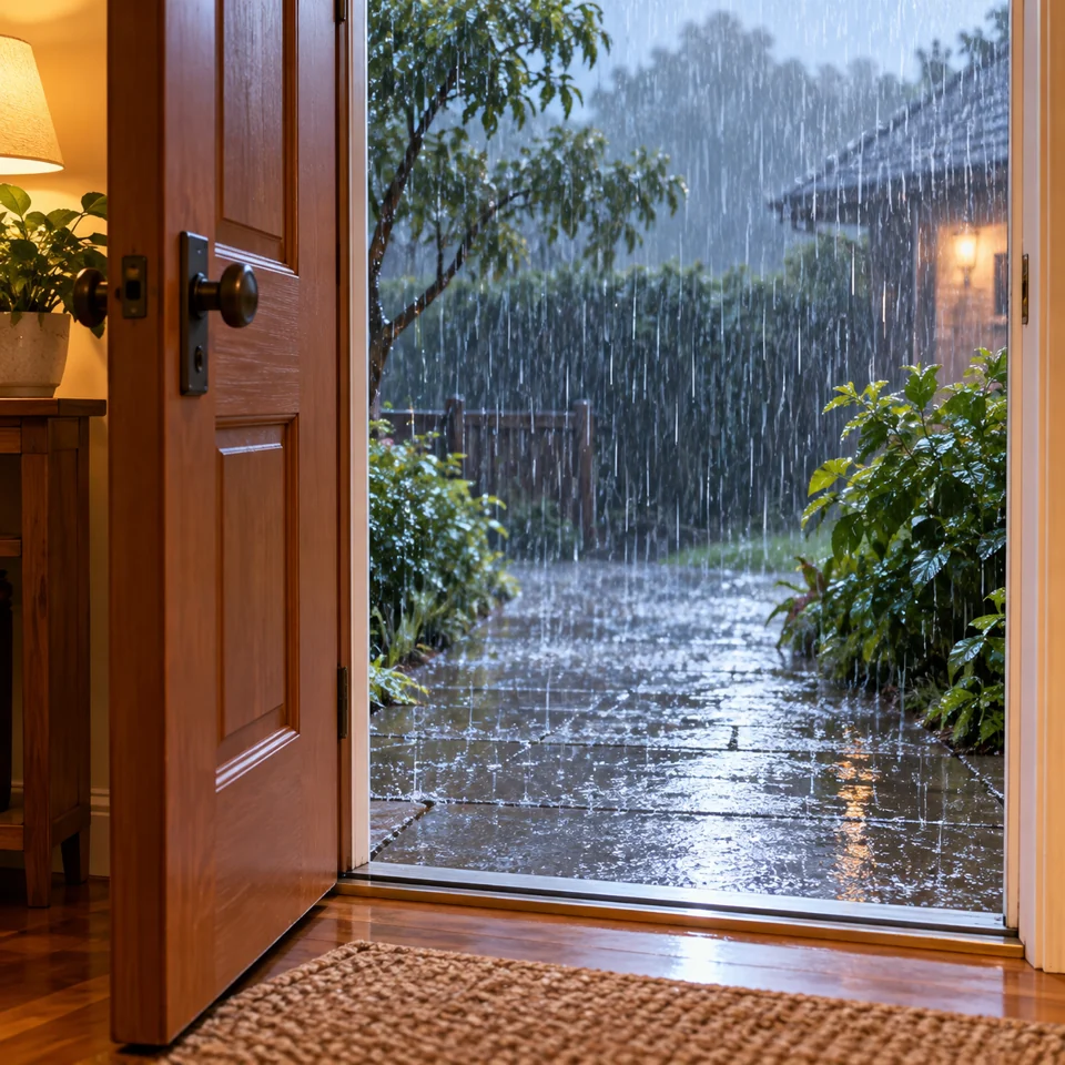 outside