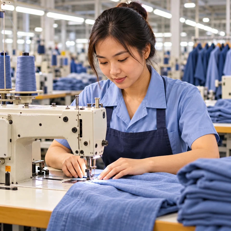 industrial fabric worker